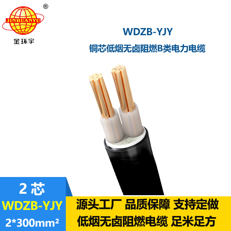 金環(huán)宇電線電纜 yjv電纜WDZB-YJY 2X300平方深圳低煙無鹵阻燃電纜